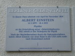 Gedenktafel fuer A. Einstein