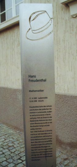 Stele fuer Hans Freudenthal und Paul Max Koebe