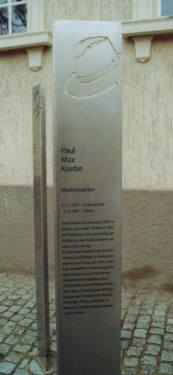 Stele fuer Paul Max Koebe